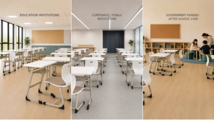 Middle school desks and chairs used in education institutions, corporate training rooms, and government-funded after-school learning spaces Middle school desks and chairs used in education institutions, corporate training rooms, and government-funded after-school learning spaces